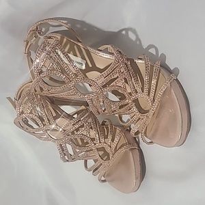 Women's size 9 blush rhinestone heels